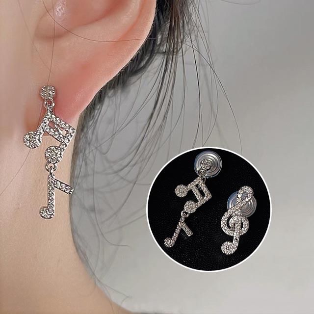 Rhinestone Earring Music Cuff