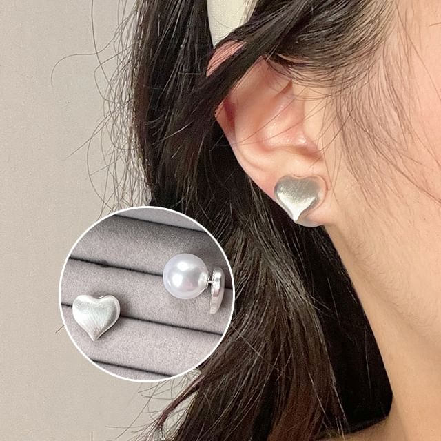 Alloy Heart Earring Stud