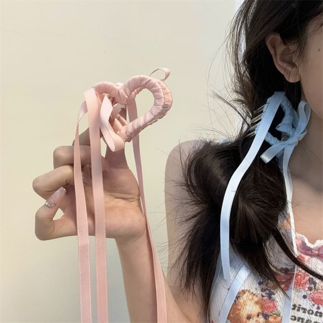 Heart Clamp Hair Ribbon