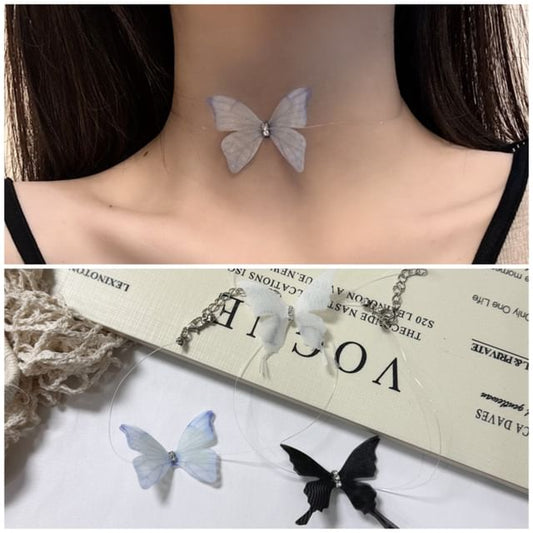 Butterfly Fabric Choker