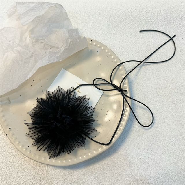 Choker String Floral Fabric