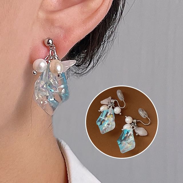 Cuff Faux Crystal Pearl Ear Alloy Freshwater