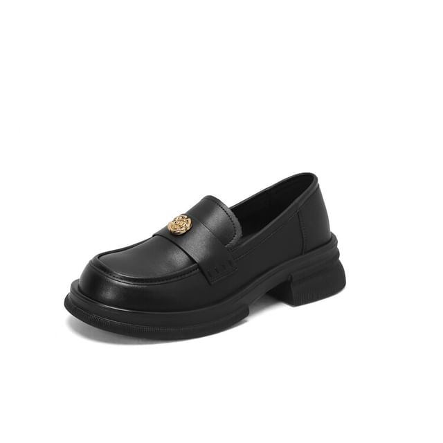 Flower Buckle Loafers