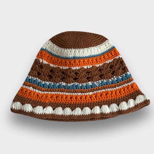Bucket Striped Hat Knit