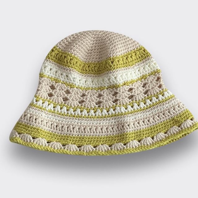 Bucket Striped Hat Knit