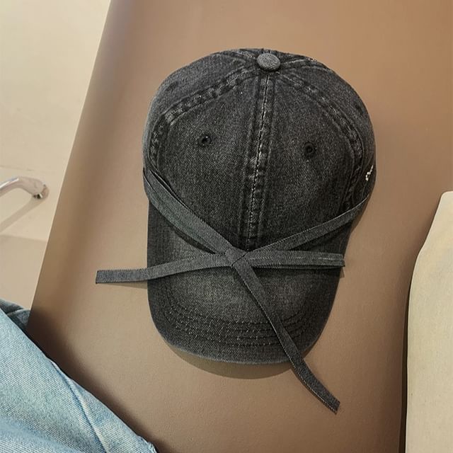 Bow Cap Denim Baseball