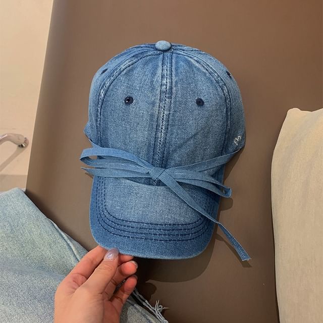 Bow Cap Denim Baseball