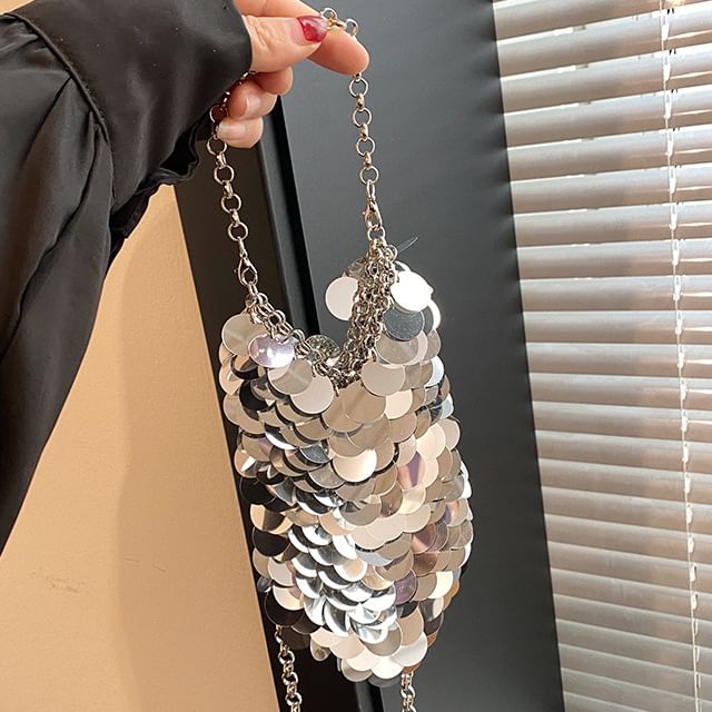 Crossbody Sequin Chain Bag Strap