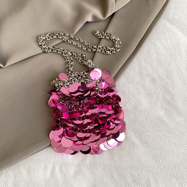 Crossbody Sequin Chain Bag Strap