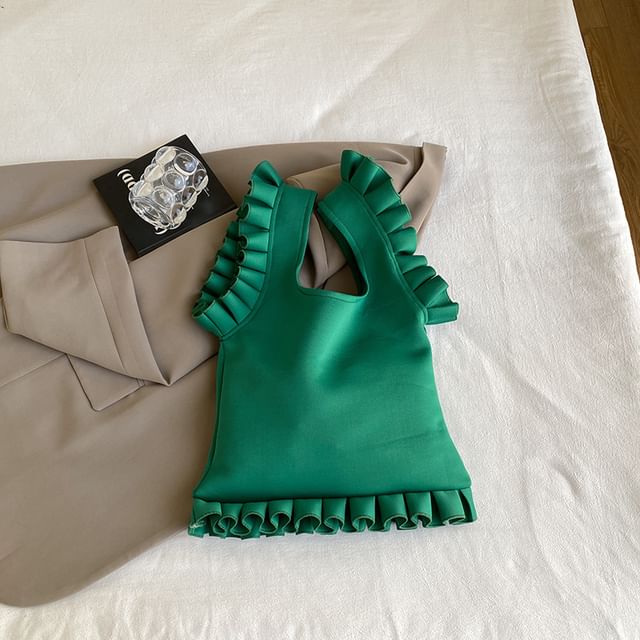 Shopper Plain Ruffle Bag