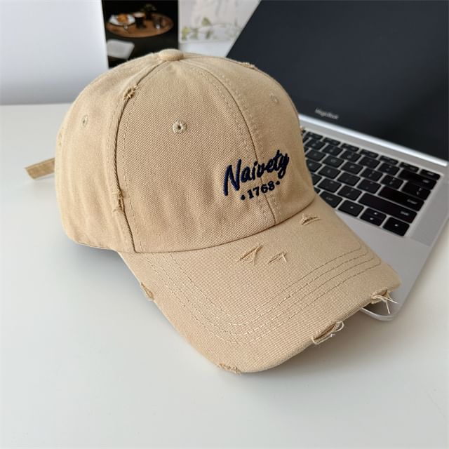 Embroidered Cap Baseball Lettering