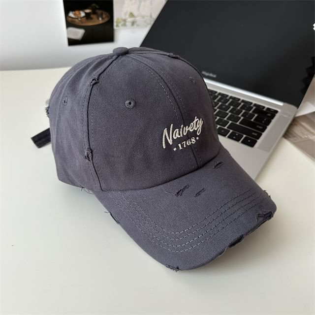 Embroidered Cap Baseball Lettering