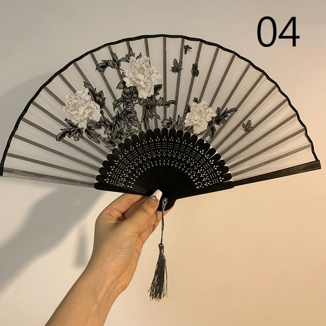 Choker Floral / Set Lace Foldable Hand Fan (Various Designs)