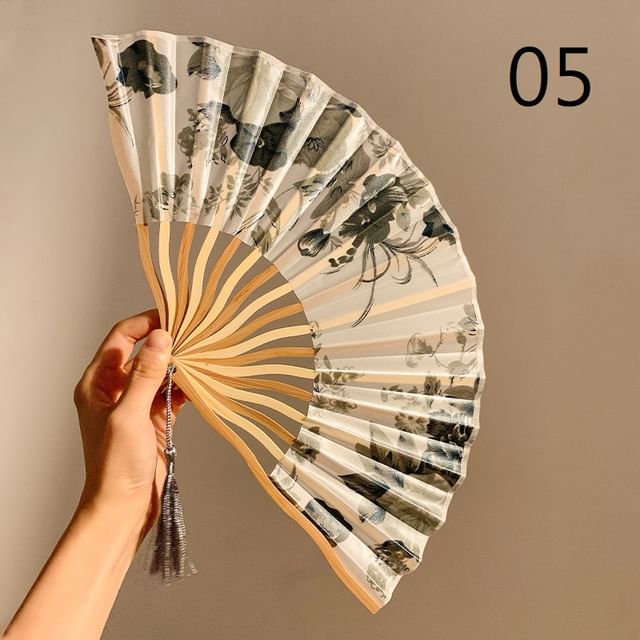 Choker Floral / Set Lace Foldable Hand Fan (Various Designs)