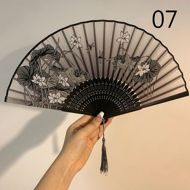 Choker Floral / Set Lace Foldable Hand Fan (Various Designs)