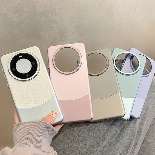 Panel Leather Color Case Phone Faux