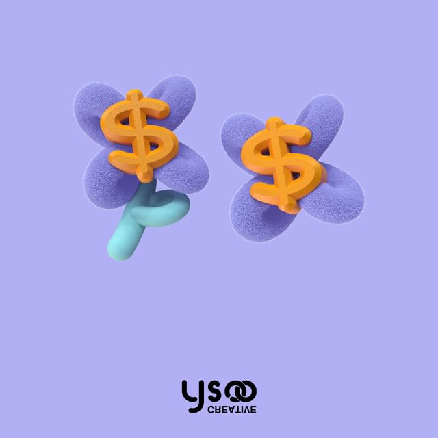 Money / Sign Clip Stud On Ear Earring