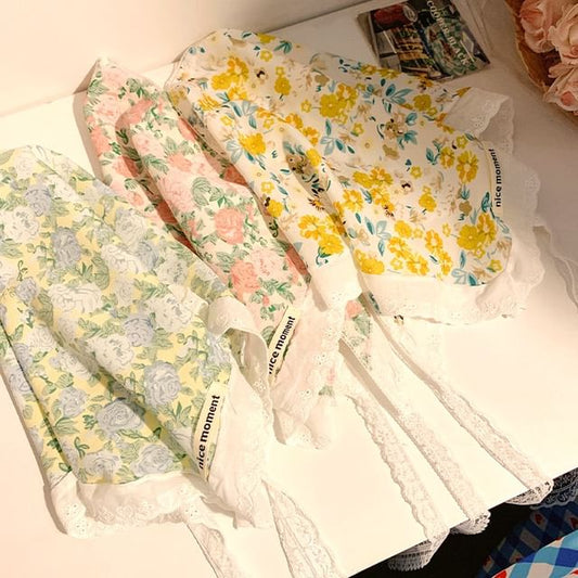 Print Triangle Scarf Floral Head Designs) (Various
