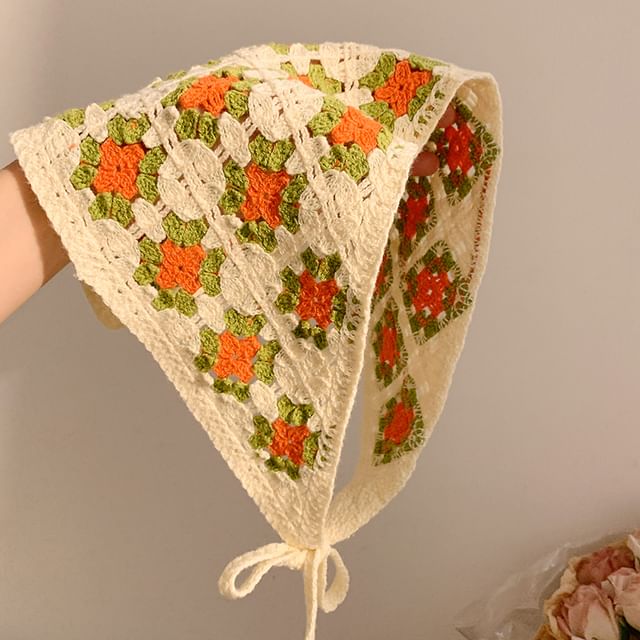 Scarf Designs) Embroidered Head (Various Triangle