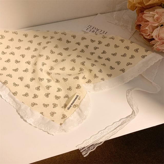 Print Triangle Scarf Floral Head Designs) (Various