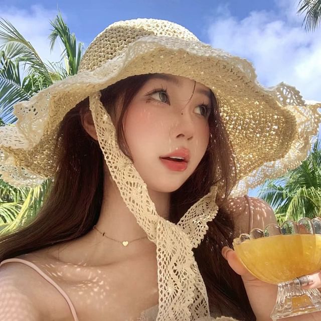Straw Hat Trim Sun Lace