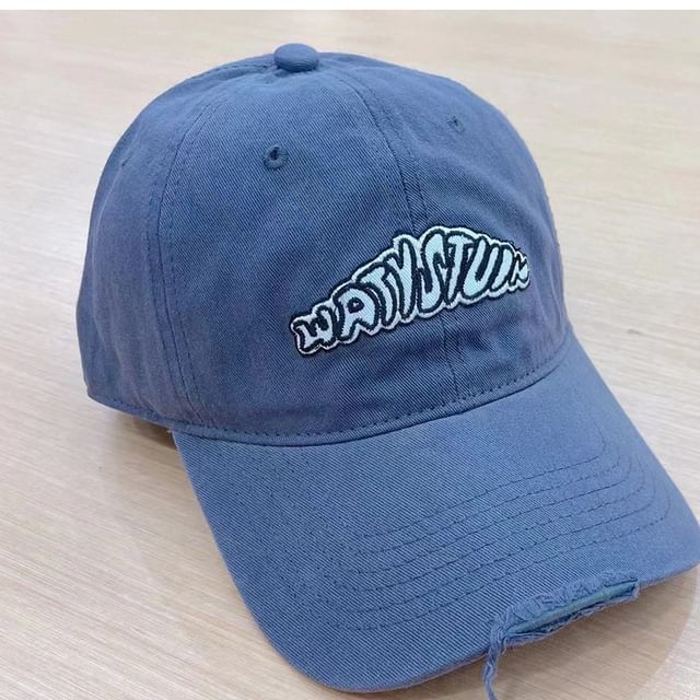 Embroidered Lettering Baseball Cap
