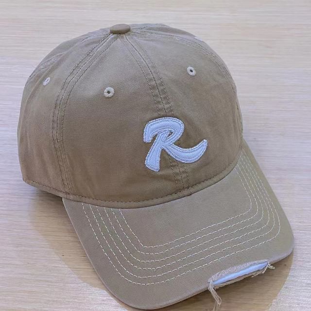 Lettering Cap Embroidered Baseball