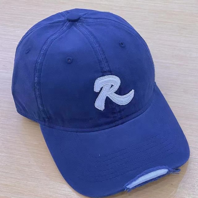 Lettering Cap Embroidered Baseball