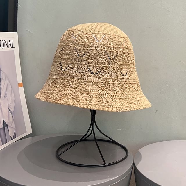 Eyelet Bucket Hat Knit