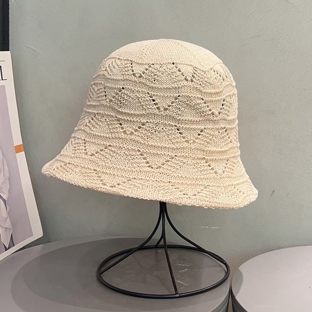 Eyelet Bucket Hat Knit