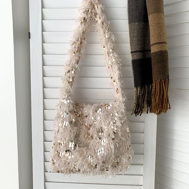 Fringed Sequin Bag Crossbody