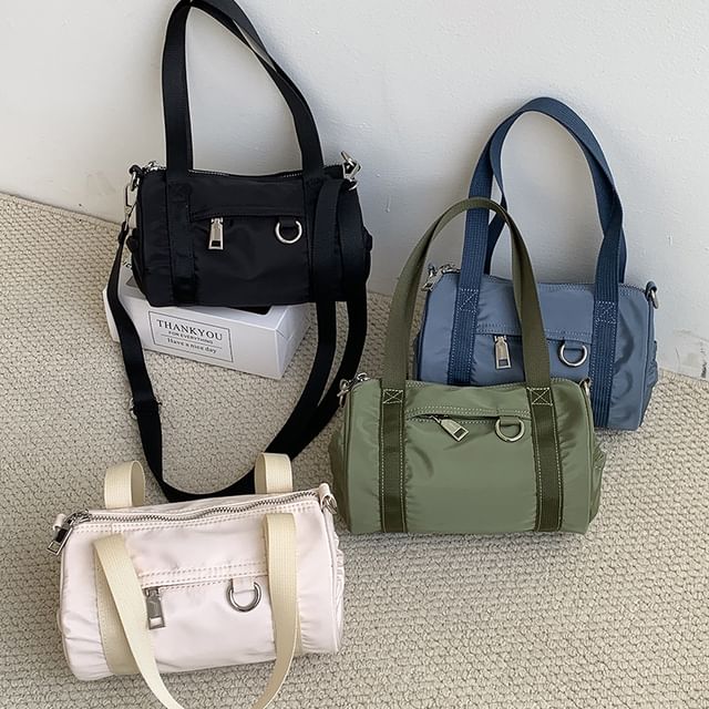 Top Handle Nylon Crossbody Bag