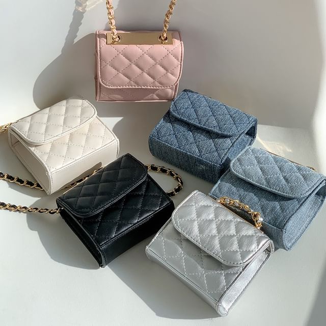 Crossbody Chain Quilted Bag Flap Strap