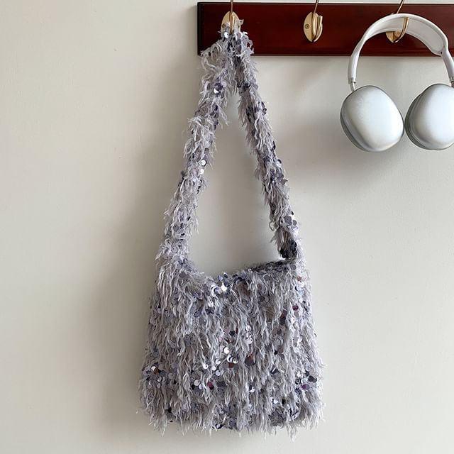 Fringed Sequin Bag Crossbody