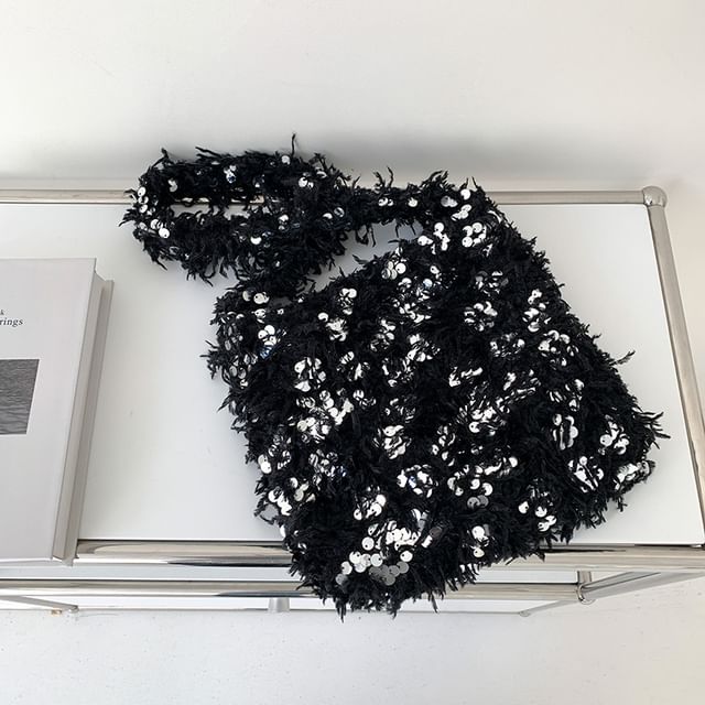 Fringed Sequin Bag Crossbody