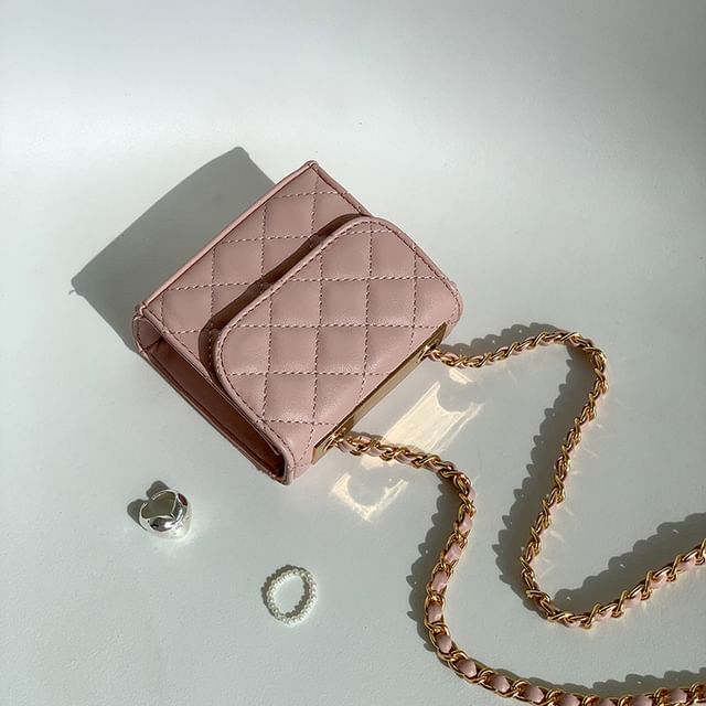 Crossbody Chain Quilted Bag Flap Strap