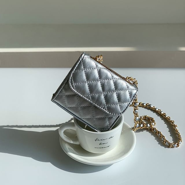 Crossbody Chain Quilted Bag Flap Strap