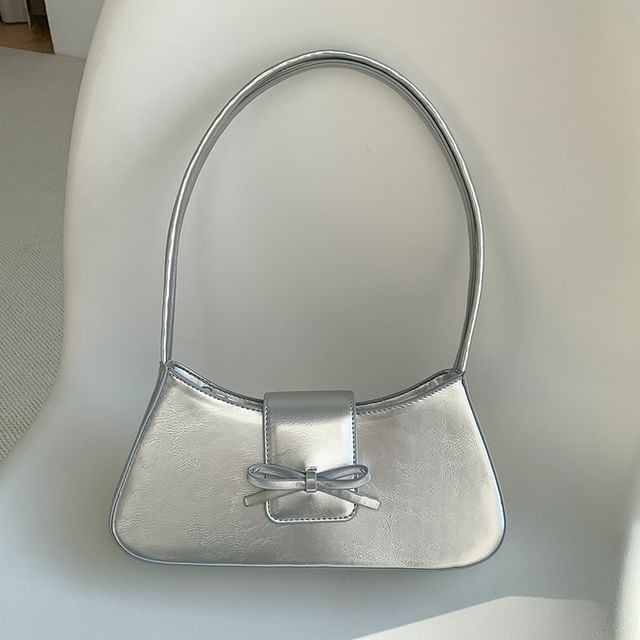 Shoulder Faux Leather Bow Bag