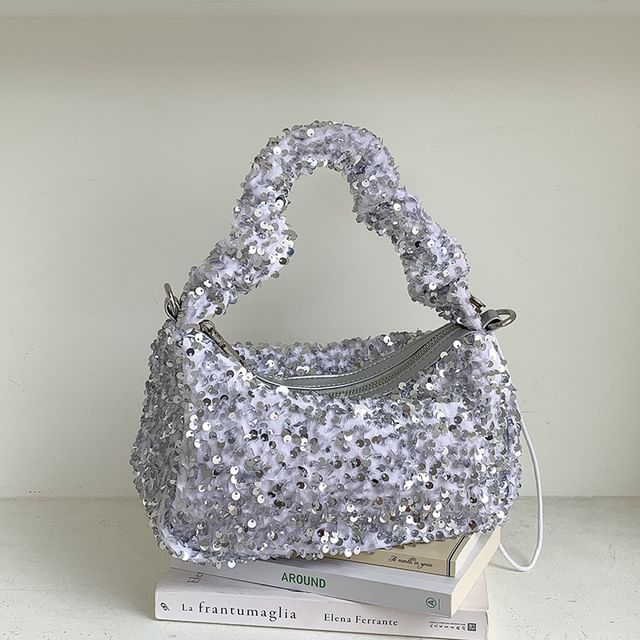 Handle Top Bag Sequin Crossbody