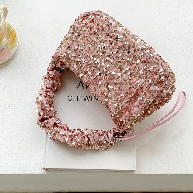 Handle Top Bag Sequin Crossbody