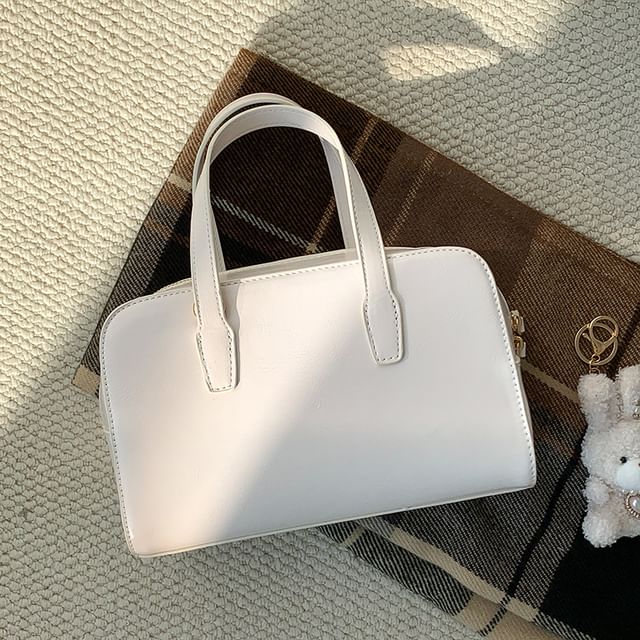 Leather Boston Faux Bag