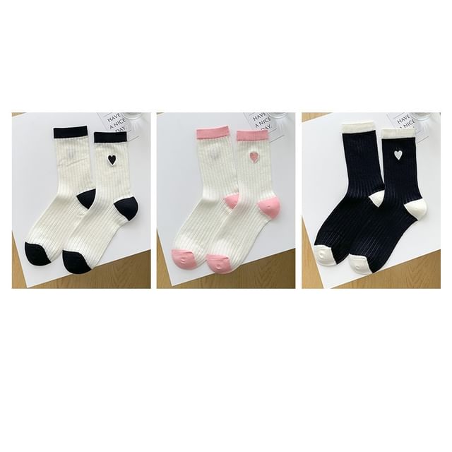 Two Tone Crew Socks Set