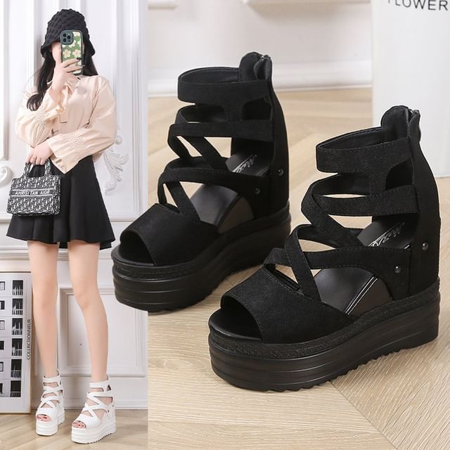 Sandals Wedge Platform Plain