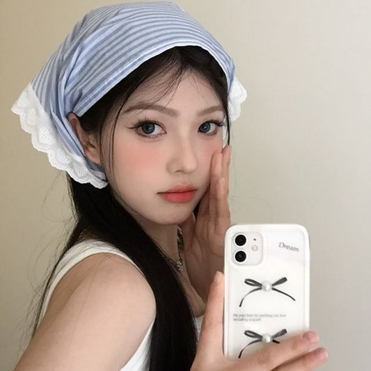 (Various Scarf Trim Designs) Triangle Lace Head