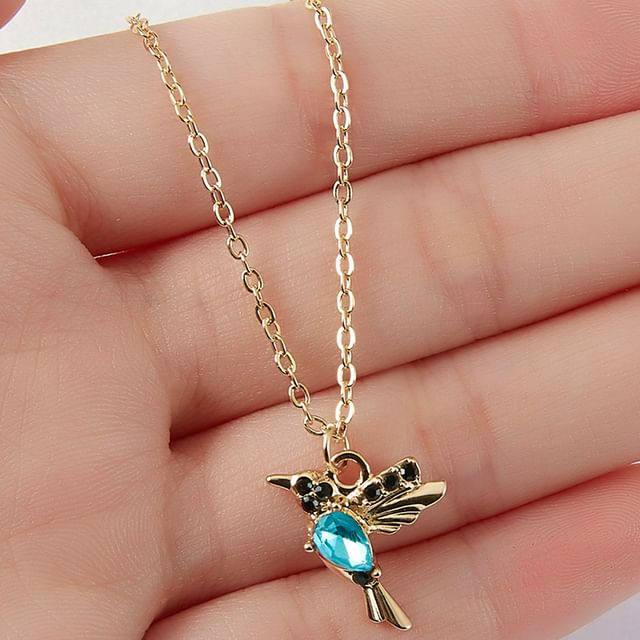 Bird Rhinestone Necklace
