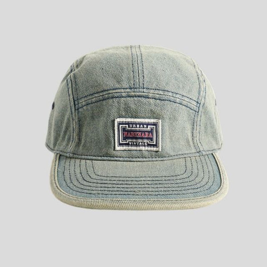 Cap Applique Washed Denim Baseball