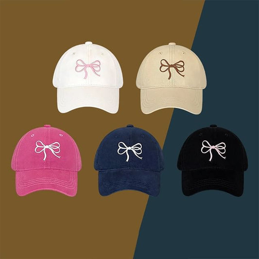 Cap Embroidered Baseball Bow