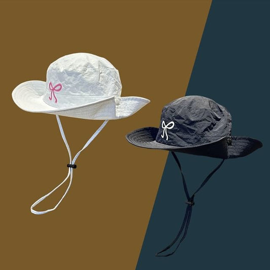 Embroidered Hat Boonie Bow