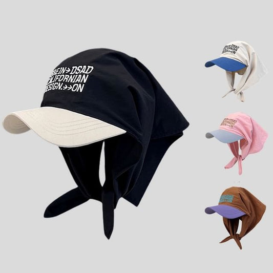 Lettering Cap with Two Headkerchief Baseball Tone Embroidered