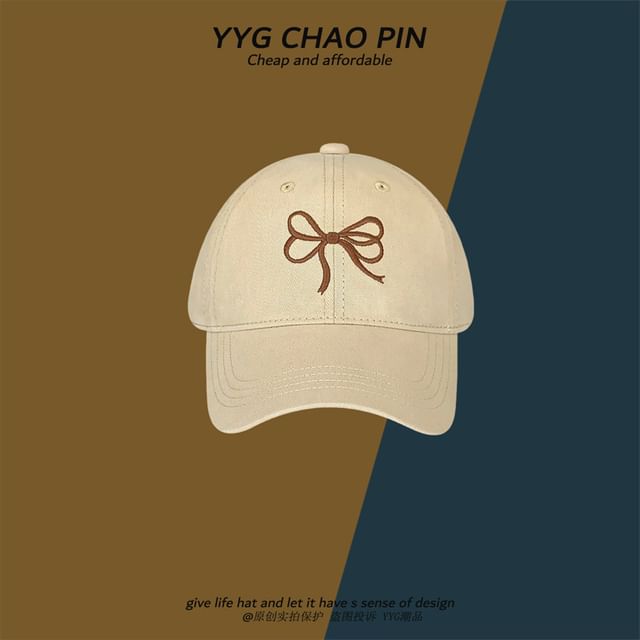 Cap Embroidered Baseball Bow